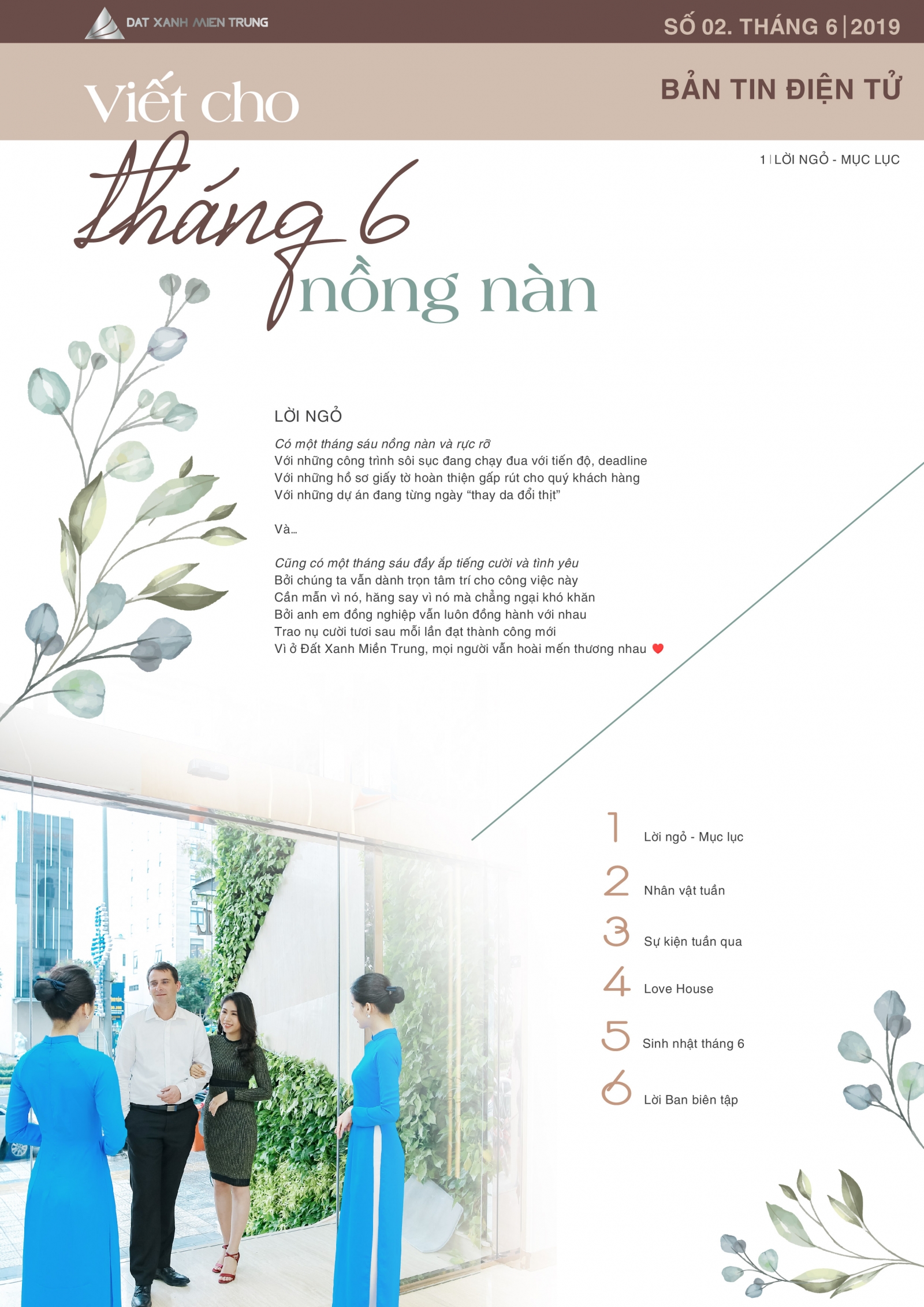 Bản tin nội bộ Đất Xanh Miền Trung, số 2 Tháng 6 | 2019