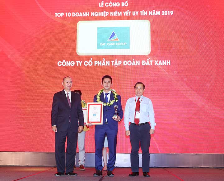 Đất Xanh xuất sắc đạt giải Top 10 công ty niêm yết uy tín năm 2019